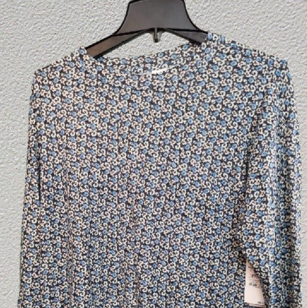 BP Floral Blouse, Long Sleeves, Small